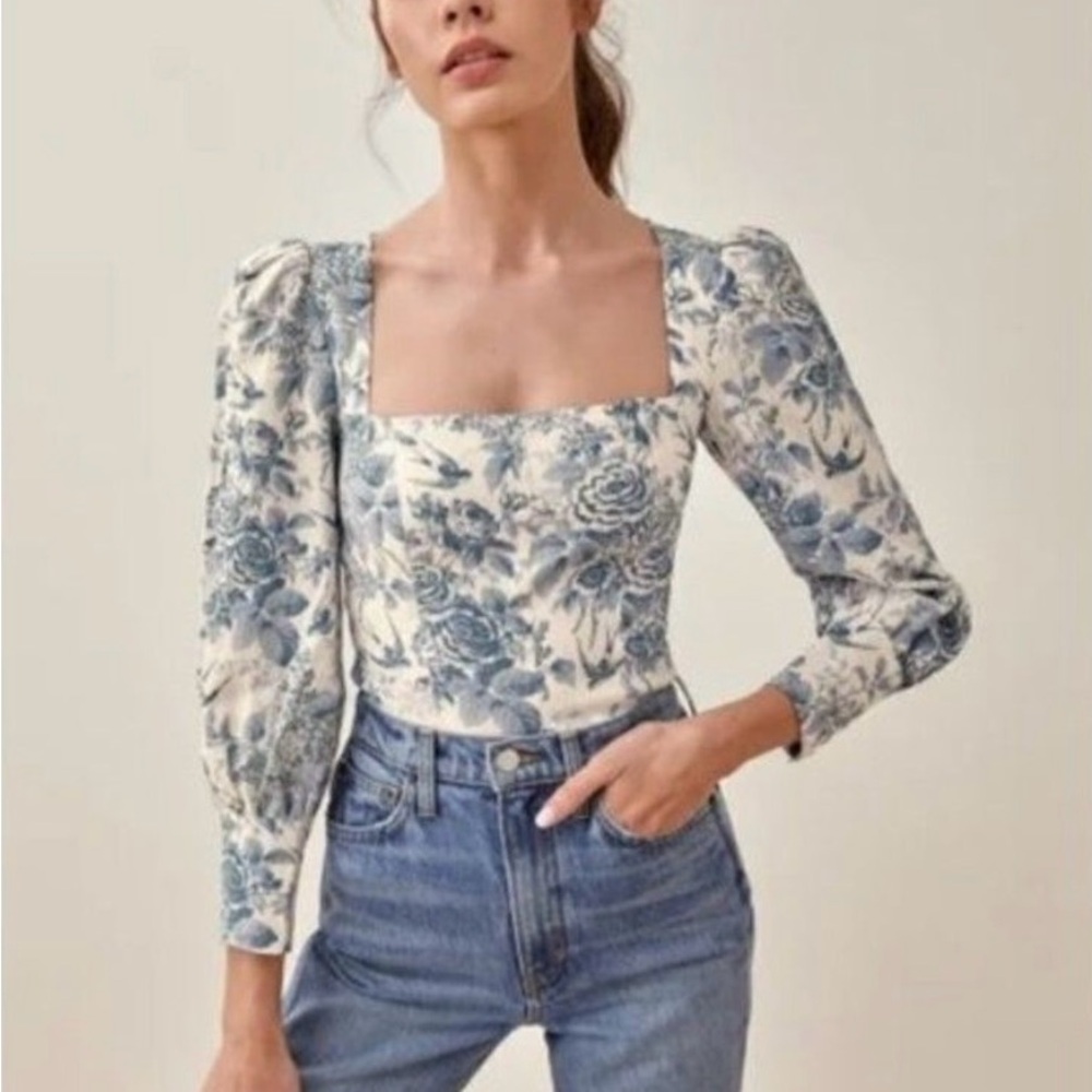 Reformation Stilton Linen Top